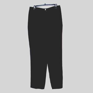 Destinee Women Black Pants size 14L Pleated Front Pockets Zipper